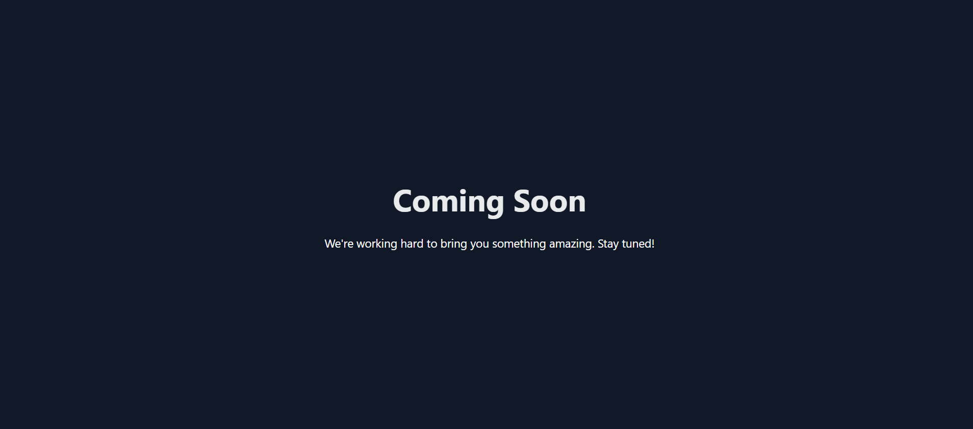 Coming Soon